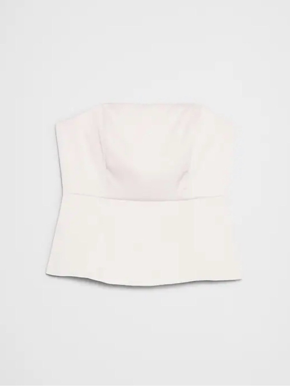 Banana republic size 2 Strapless Cream Peplum Top - Picture 3 of 7